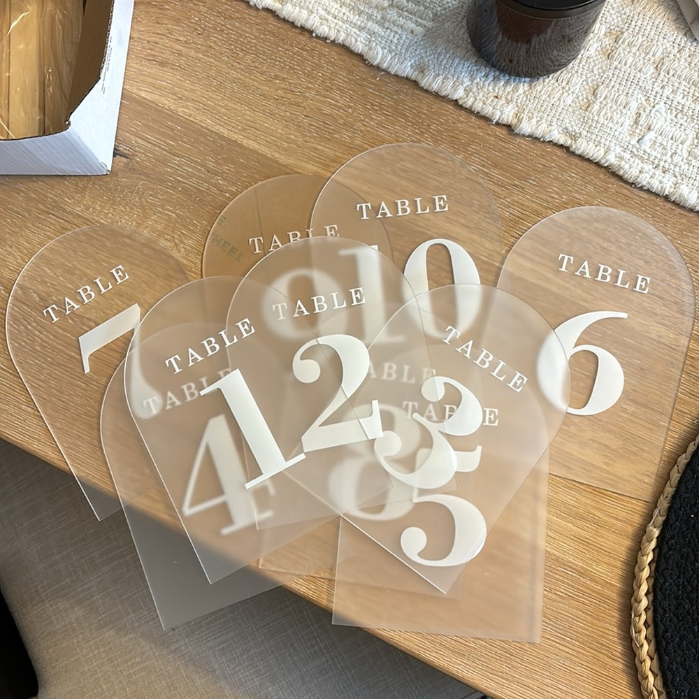Arch Table Number Signs - Picture 5 of 10
